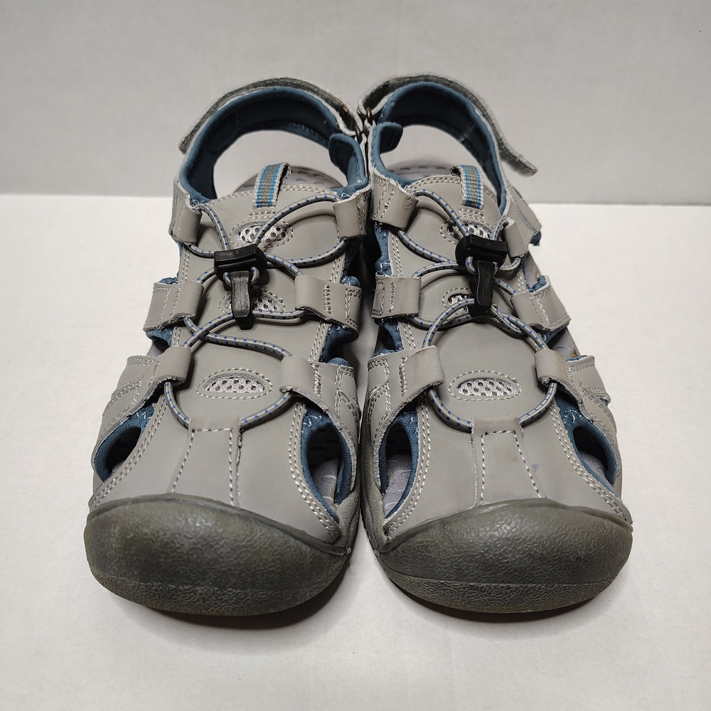 Khombu Water Hiking Gray Blue Women's Shoes Size 10 Medium Leather Upper